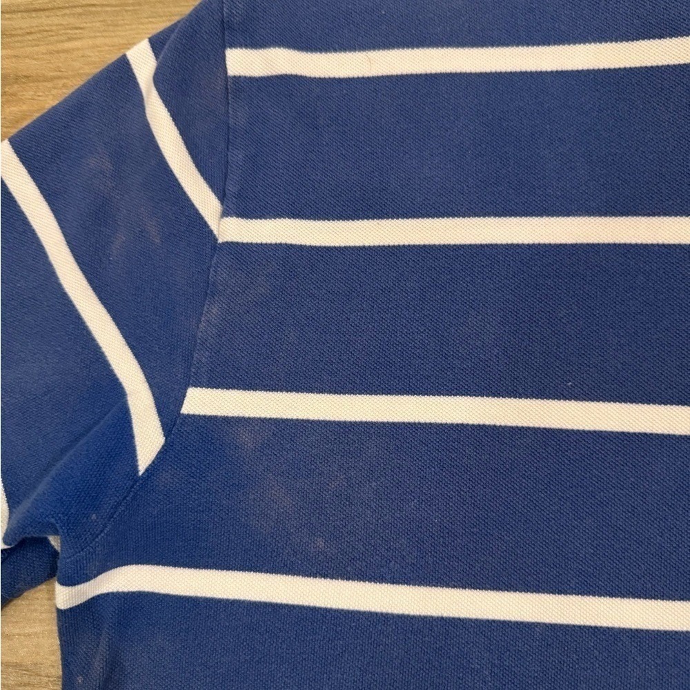 Ralph Lauren Men's Navy and White Striped Polo Shirt - Picture 8 of 10